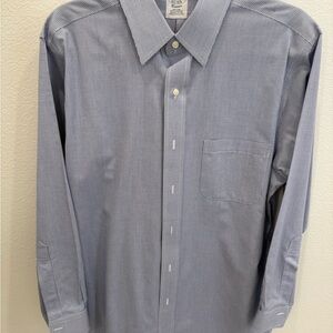 Brooks Brothers Blue Small Checkered L/S Dress Shirt